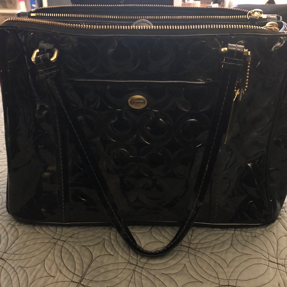 Coach Handbag Good Used Condition Patent Leather